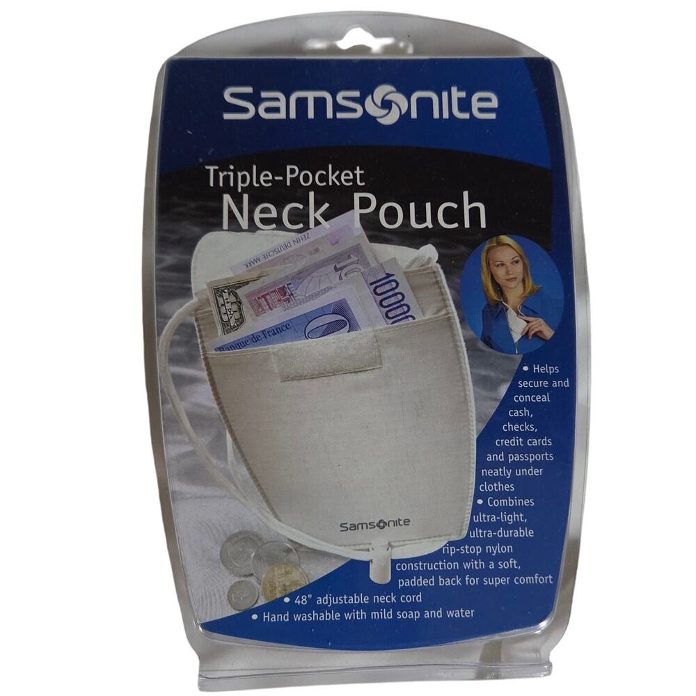 Samsonite Triple Pocket Neck Pouch New in Package
